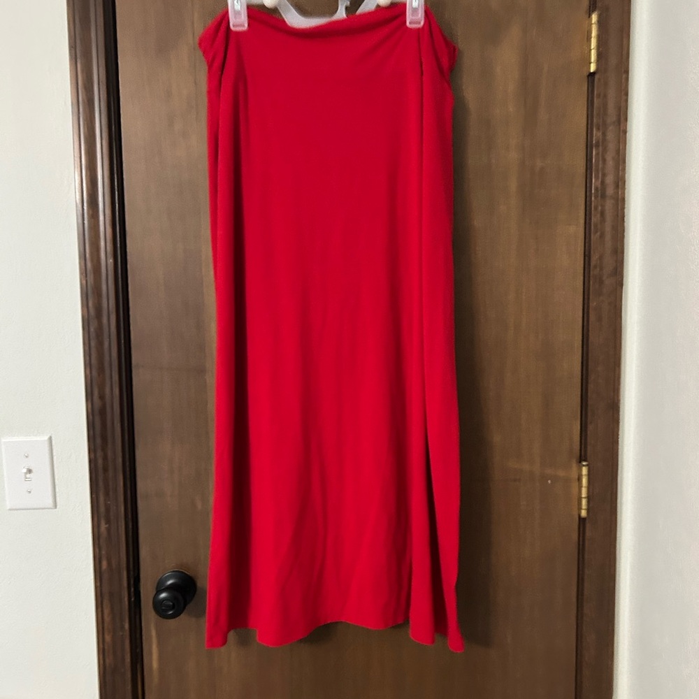 Faded Glory Vibrant Red Maxi Skirt